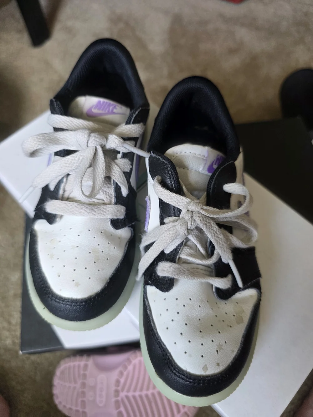 Nike Kids Dunk Low-Top Sneakers - Glow in the Dark - 10K